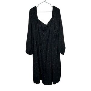 Bloomchic‎ Women’s Glitter Sparkle Knee Length Dress Black Plus Size 26